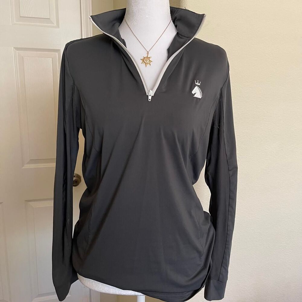 HR Farm Equestrian Greg Quarter Zip Riding Jacket - size medium